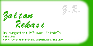 zoltan rekasi business card